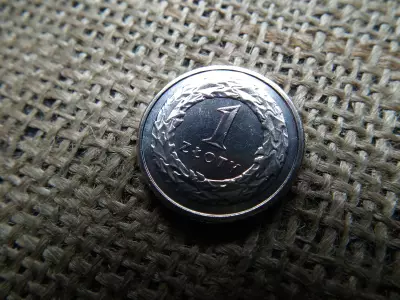 Lengyelország 1 zloty 1994 , verdefényes 