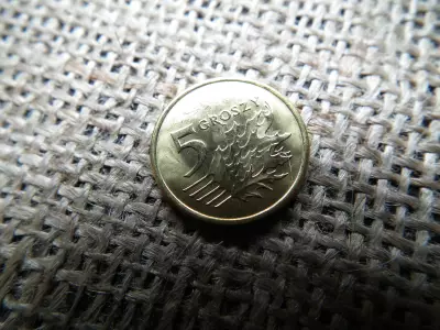 Lengyelország 5 groszy 2002 , verdefényes 