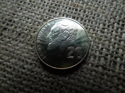 Ciprus 20 cent 2001 , verdefényes 