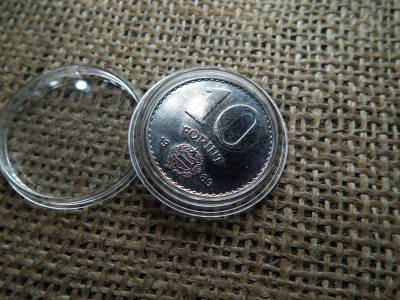 10 forint 1989 , ezüstözött 