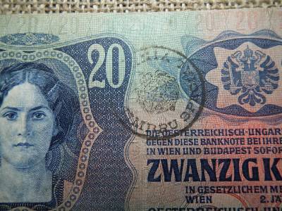 20 korona 1913 , felülbélyegzés ! Felülbélyegzett ! 