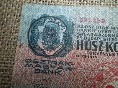 20 korona 1913 , felülbélyegzés ! Felülbélyegzett ! 