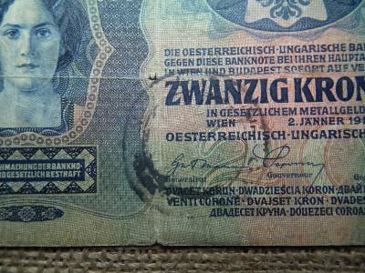 20 korona 1913 , felülbélyegzés ! Felülbélyegzett ! 