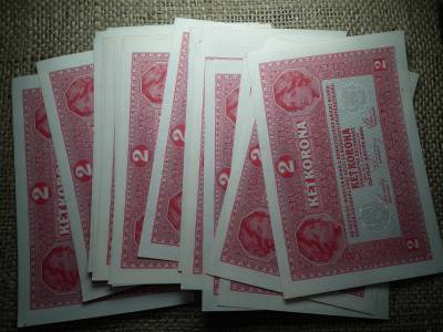 2 korona 1917 , hajtatlan , sorszámkövető , DÖ , ár / db 