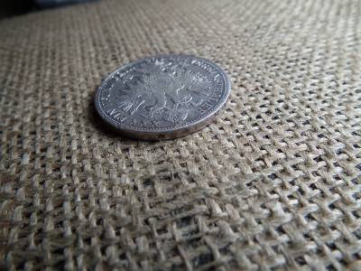 Ezüst 1 Vereinsthaler 1857 A , Bécs , sérült perem Ezüst 1 Vereinsthaler 1857 A , Bécs , sérült perem