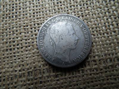 Ezüst 1 Vereinsthaler 1857 A , Bécs , sérült perem 