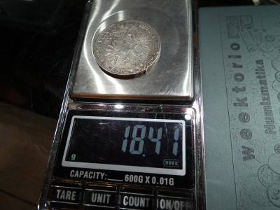 Ezüst 1 Vereinsthaler 1864 A , Bécs  , sérült perem 