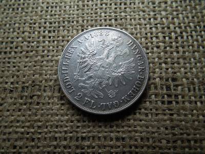 Ezüst 2 florin 1888 , sérült perem Ezüst 2 florin 1888 , sérült perem