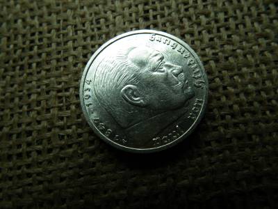 Birodalmi ezüst 5 márka 1939 A , Nagy sasos - horogkeresztes 