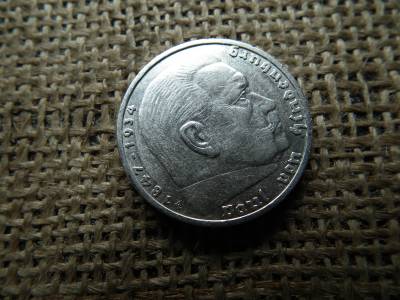 Birodalmi ezüst 5 márka 1939 F , Nagy sasos - horogkeresztes Birodalmi ezüst 5 márka 1939 F , Nagy sasos - horogkeresztes