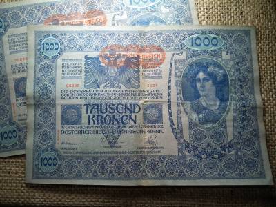 1000 korona 1902 , DÖ , II. kiadás , 2 db sorszámközeli ! 