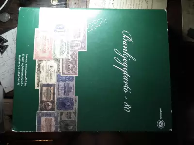 Adamovszky , Bankjegyalbum , bankjegy album , berakó ! Használt ! 19 lappal , 76 bankjegyhez , bővíthető ! 11+ 1/4 lap merevítőlapos ! 