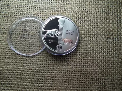 BUDAPESTI ÉRTÉKTŐZSDE EZÜST 10000 FORINT 2020 PP 