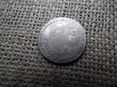 II. Ferenc ezüst 20 krajcár 1830 B