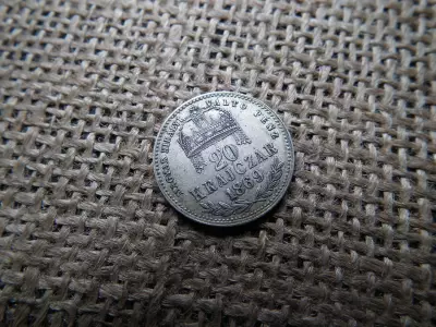 Ezüst 20 krajcár 1869 KB , MKVP 