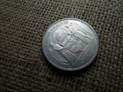 Horthy , ezüst 5 pengő 1930 , hajas Horthy , ezüst 5 pengő 1930 , hajas