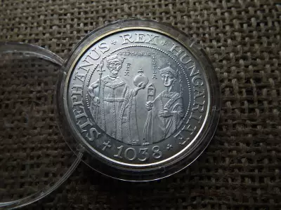 Ezüst 500 forint 1988 BU , Szent István 