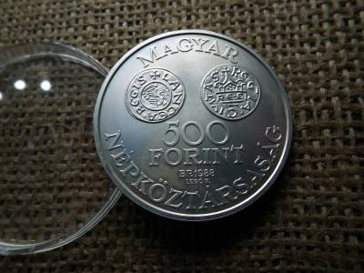 Ezüst 500 forint 1988 BU , Szent István Ezüst 500 forint 1988 BU , Szent István