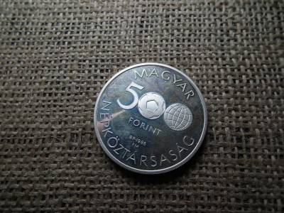 Ezüst 500 forint 1986 PP , Mexikó VB 