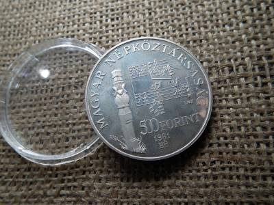 Ezüst 500 forint 1981 , Bartók Béla , PP 