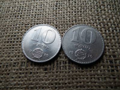 10 forint 1976 mind a kettő verőtőtípus ! Párban ! 