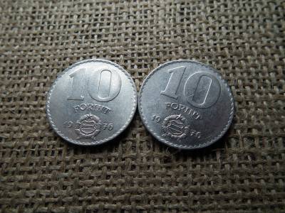 10 forint 1976 mind a kettő verőtőtípus ! Párban ! 