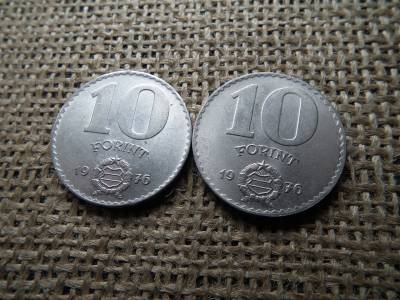 10 forint 1976 mind a kettő verőtőtípus ! Párban ! 