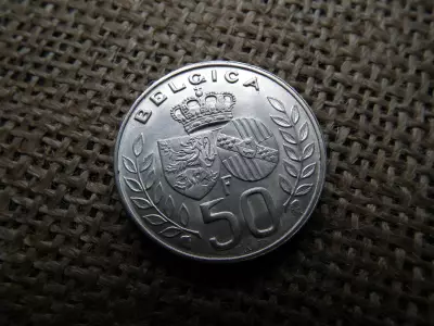 Belgium , ezüst 50 frank 1960 , francs , Baudouin király házassága