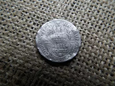 Hamburg szabad hanzavárosa , ezüst IIII schilling 1727 , 4 , Hanza 