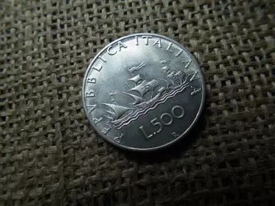 Olaszország , ezüst 500 lire 1965 , líra 