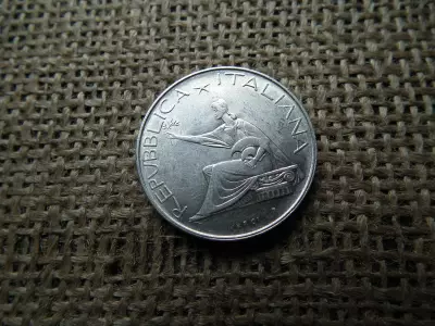 Olaszország , ezüst 500 lire 1961 , líra
