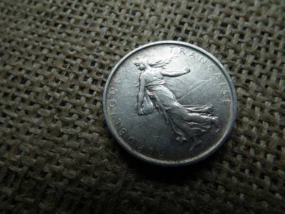 Franciaország , ezüst 5 frank 1967 , francs 