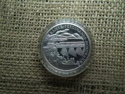 Ausztria , ezüst 20 euró 2007 , euro , Ferdinánd császár Északi Vasút