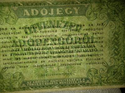 Ötvenezer adópengő 1946 , vízjel nélküli 