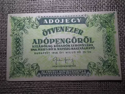 Ötvenezer adópengő 1946 , vízjeles ! 