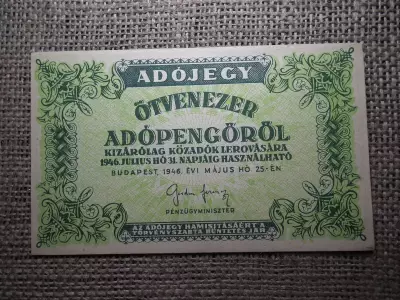 Ötvenezer adópengő 1946 , vízjeles ! 