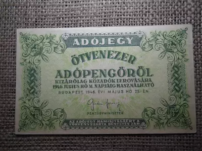 Ötvenezer adópengő 1946 , vízjeles ! 