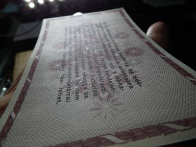 Százezer adópengő 1946 , vízjel nélküli , vastag fehér papír 