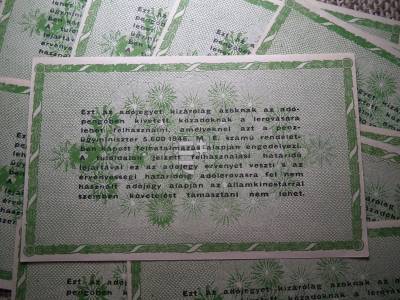 Ötvenezer adópengő 1946 , sorszám nélküli ! 13 db sorszámkövető :) nyomdahibás ! 