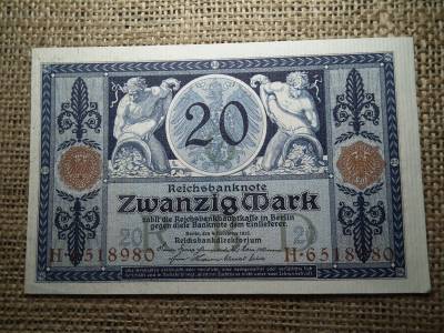 20 márka 1915 , Mark Reichsbanknote