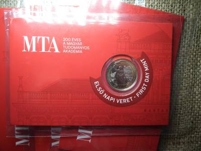 200 forint 2025 Magyar Tudományos Akadémia MTA 200 éves első napi veret  , alacsony sorszám , ár/db , több db esetén sorszámkövető 