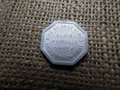 Franciaország , Provence-Alpes-Côte d'Azur régió , 25 centimes 1921 , cent Franciaország , Provence-Alpes-Côte d'Azur régió , 25 centimes 1921 , cent