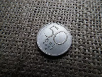 Svédország , ezüst 50 öre 1948