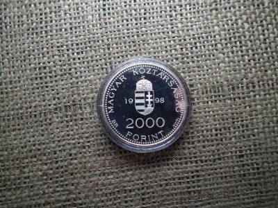 Ezüst 2000 Forint 1998 EU-integráció - Hősök tere , PP 