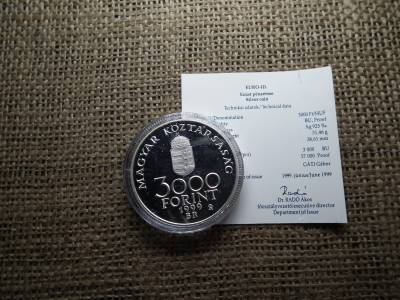 SZENT GELLÉRT 3000 FORINT 1999 EZÜST PP SZENT GELLÉRT 3000 FORINT 1999 EZÜST PP