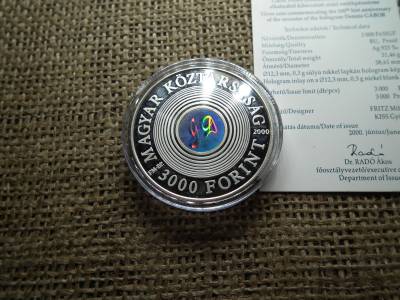 Magyarország , 3000 forint 2000 PP - Gábor Dénes Magyarország , 3000 forint 2000 PP - Gábor Dénes