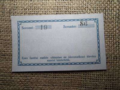 Mauthner bőrgyár váltópénze 1 korona 1919 Mauthner bőrgyár váltópénze 1 korona 1919