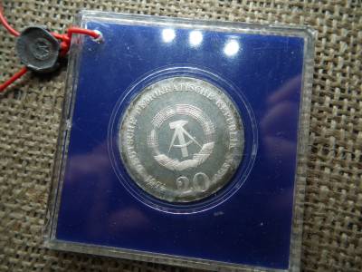 Ritka , ezüst PP 20 márka 1974 , eredeti , bontatlan tokjában , DDR , mark Ritka , ezüst PP 20 márka 1974 , eredeti , bontatlan tokjában , DDR , mark