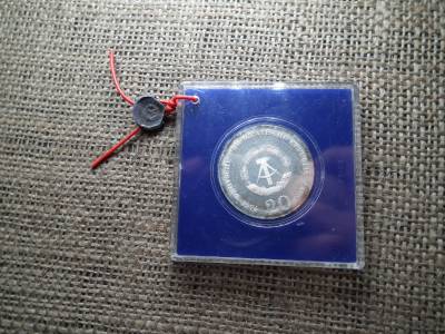 Ritka , ezüst PP 20 márka 1974 , eredeti , bontatlan tokjában , DDR , mark Ritka , ezüst PP 20 márka 1974 , eredeti , bontatlan tokjában , DDR , mark