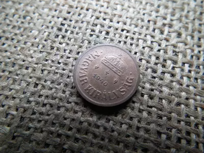 2 fillér 1940 , szellősebb évszám 